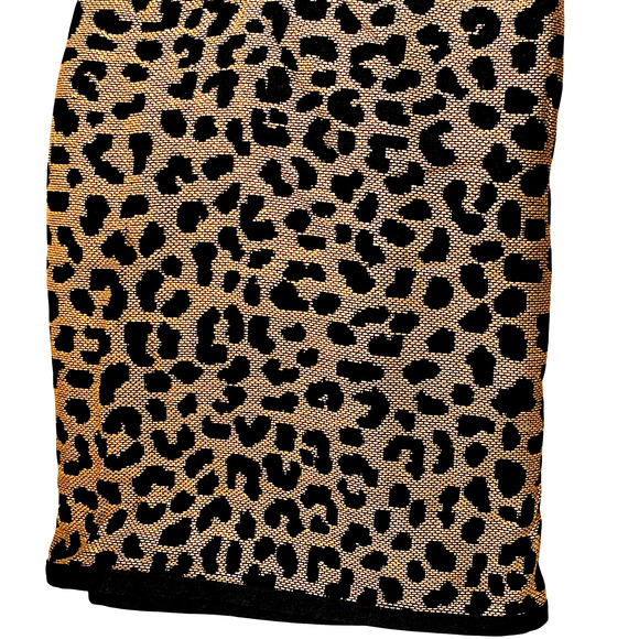 Made in USA Woven Tapestry Throw Blanket Cheetah Animal Print Large 52x72 NEW - Picture 3 of 5